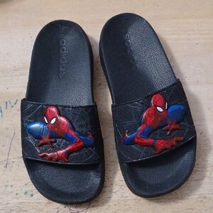 Adidas Kids Black Spider-Man Sandals Size 1
